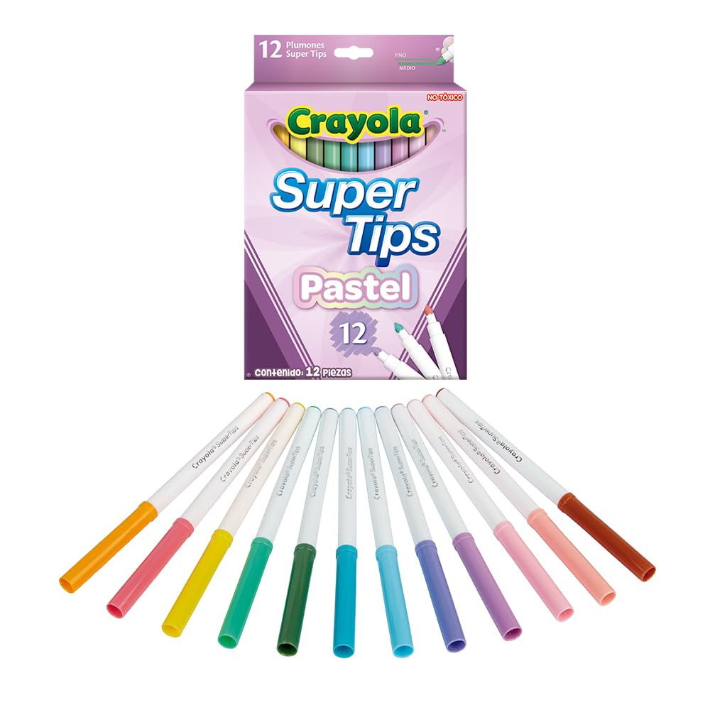 CRAYOLA Bright Supertips Pastel Edition, Pack of 12 | Amazon (US)