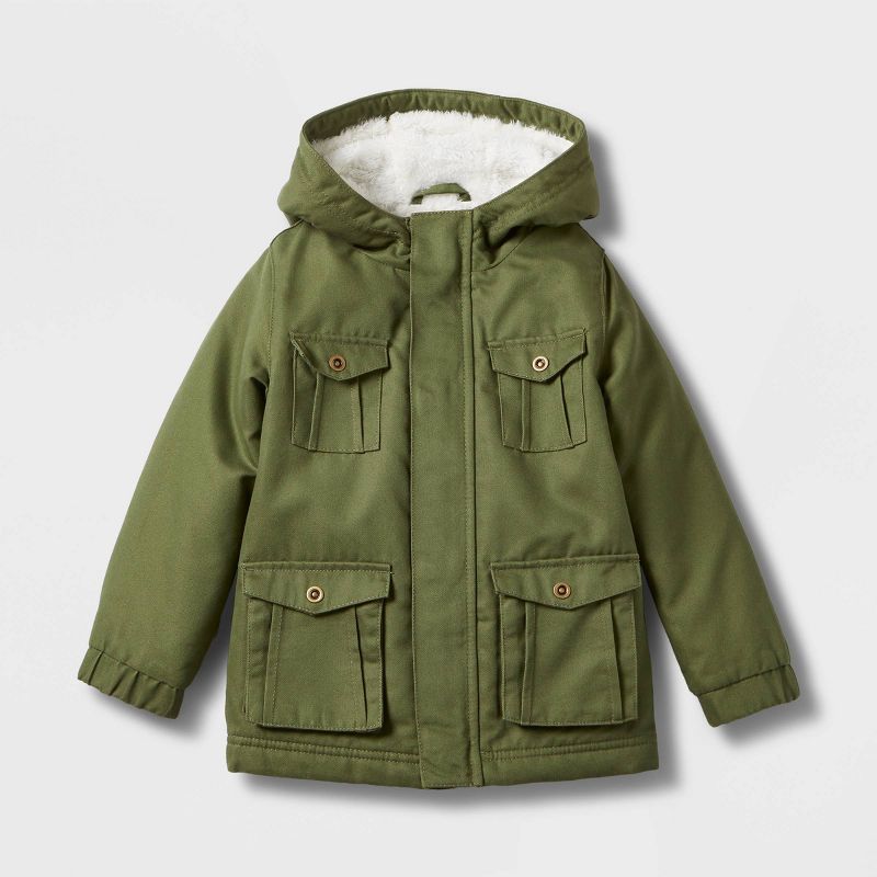 Baby Long Sleeve Jacket - Cat & Jack™ Olive Green | Target