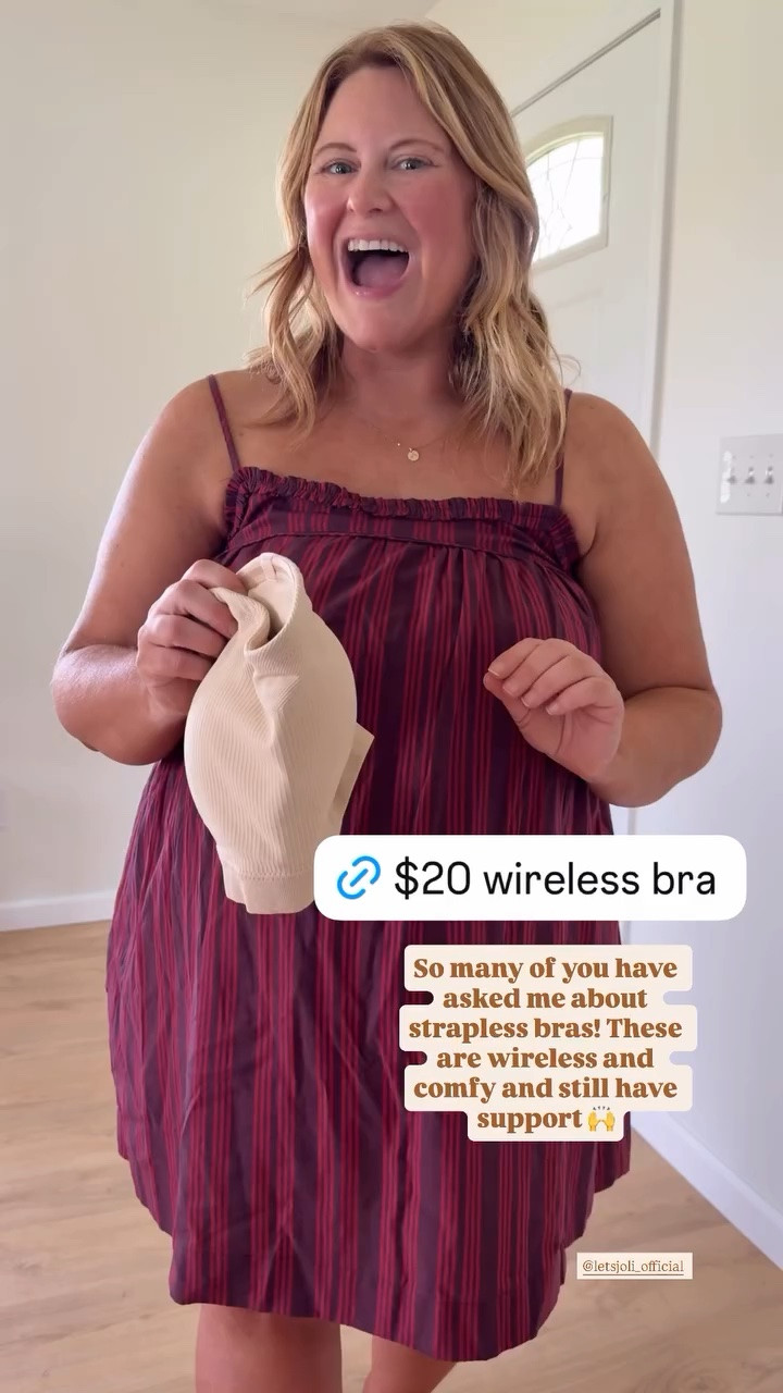 So many of you have asked me about strapless bras! These are wireless and comfy and still have support 🙌 @letsjoli_official