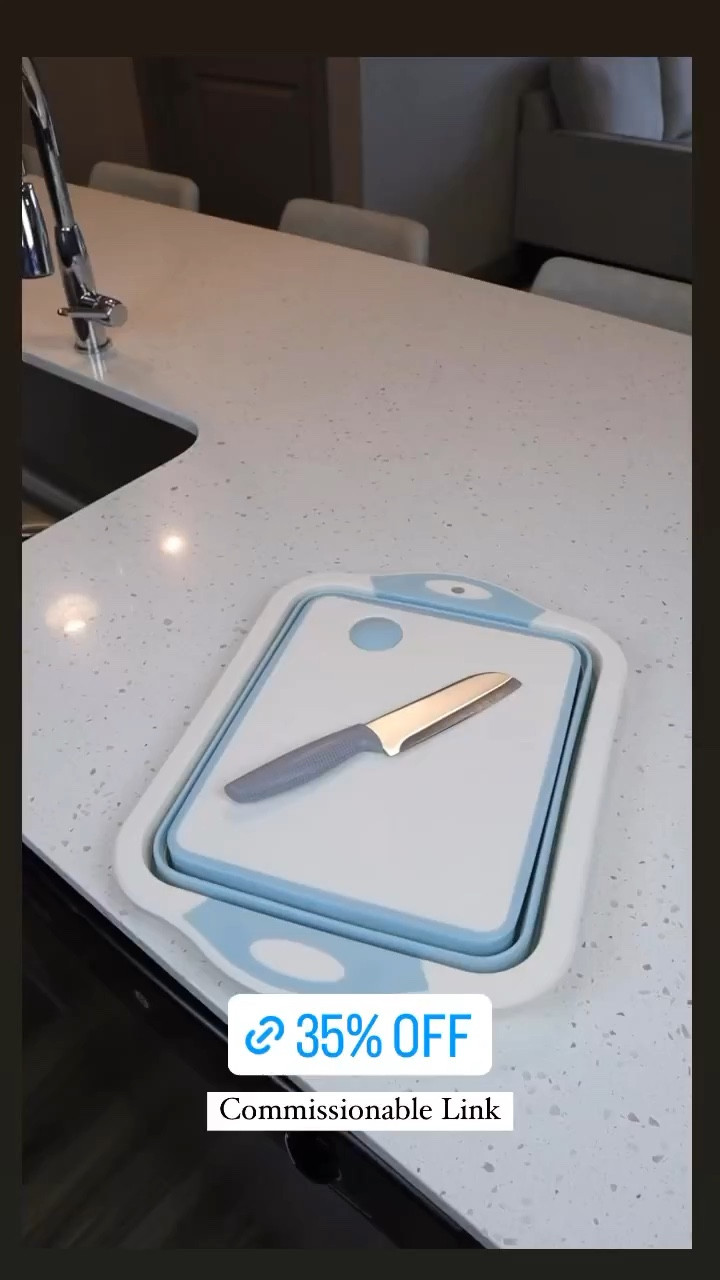 Price Drop Alert 🚨 This foldable chopping board with a colander is 35% off. It’s easy to use and has a space saving portable design!

#LTKhome #LTKsalealert #LTKunder50