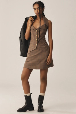 Maeve Structured Mini Skirt | Anthropologie (US)