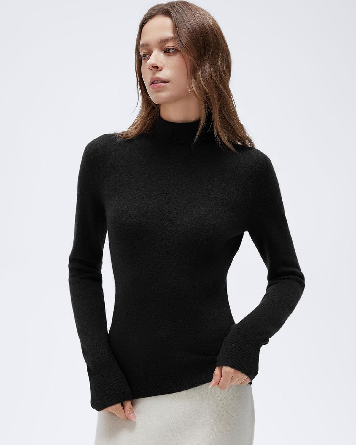 SUUKSESS Cashmere Blend Turtle Neck Sweaters Long Sleeve Pullover Tops | Amazon (US)