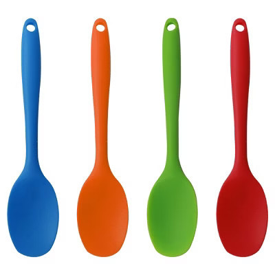 Unique Bargains Heat Resistant Non-scratch Non Stick Rubber Spatula 8.3" x 1.57" 4 Pcs Red, Orange, Blue, Green | Target