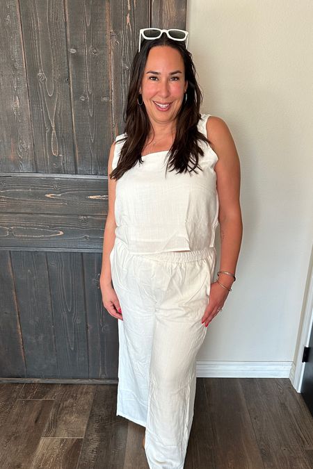 This two piece set from Amazon feels good. I definitely like the square neck. The top and pants are lined so they are a little warmer. I'm wearing my true size XL in this white matching set

#LTKSeasonal #LTKStyleTip #LTKFindsUnder50