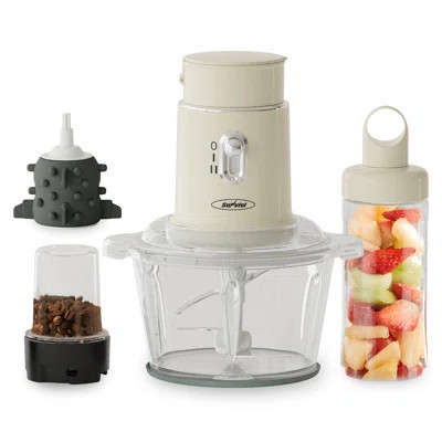 Electric Food Chopper, 4 In 1 Food Grinder For Grinding Meat, Peeling Garlic & Juicing, 2 Speed Blender And Food Processor Combo With 1.5L Glass Bowl | Wayfair North America