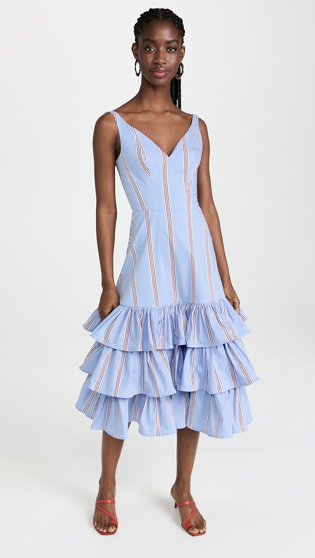 Stella Jean Tiered Striped Dress | SHOPBOP | Shopbop
