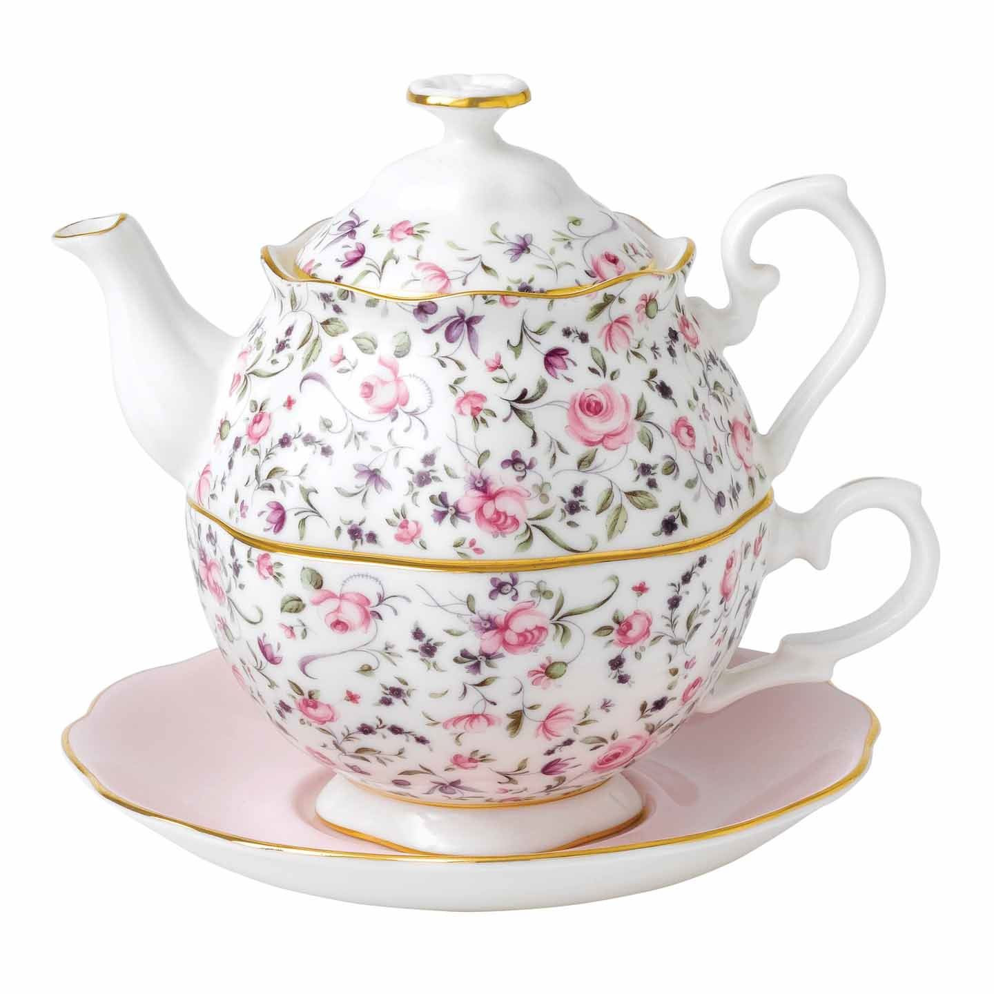 Royal Albert Rose Confetti Tea for One | Royal Albert | Wedgwood