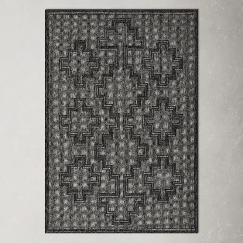 Ava Charcoal Indoor/Outdoor Rug | Wayfair North America