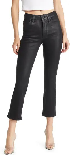 Good American Coated Straight Leg Jeans | Nordstrom | Nordstrom