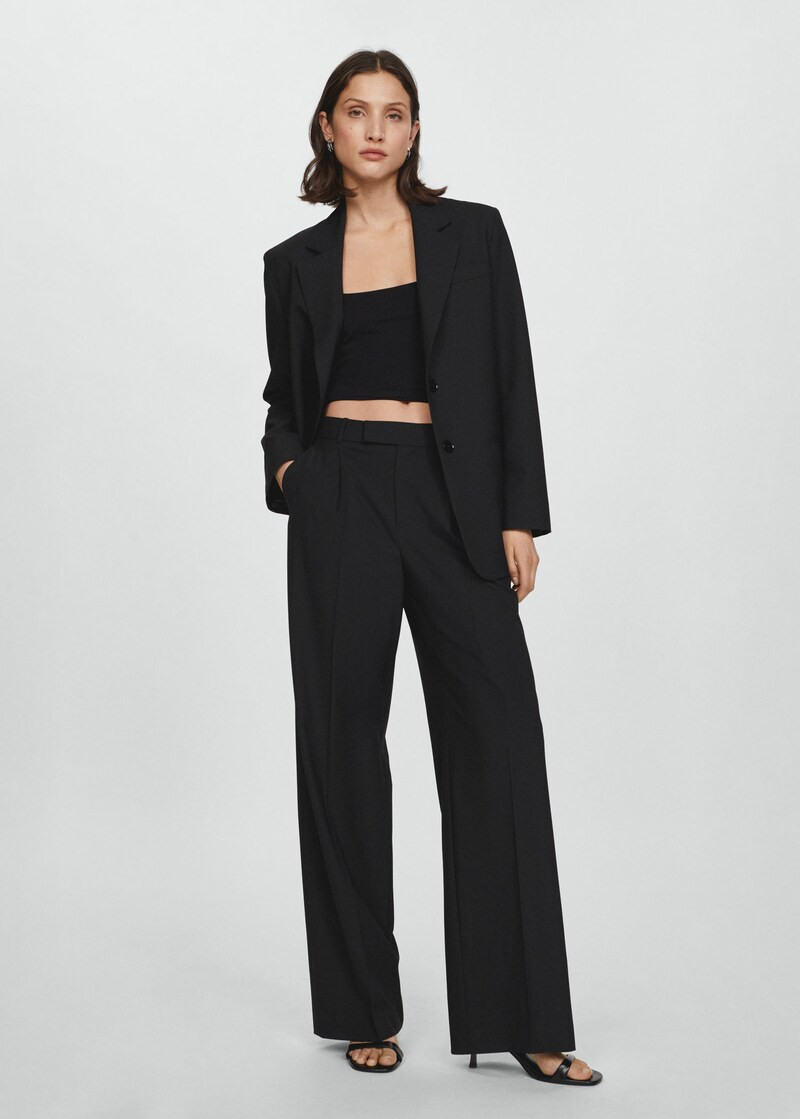 wide leg suit pants -  Women | Mango USA | MANGO (US)