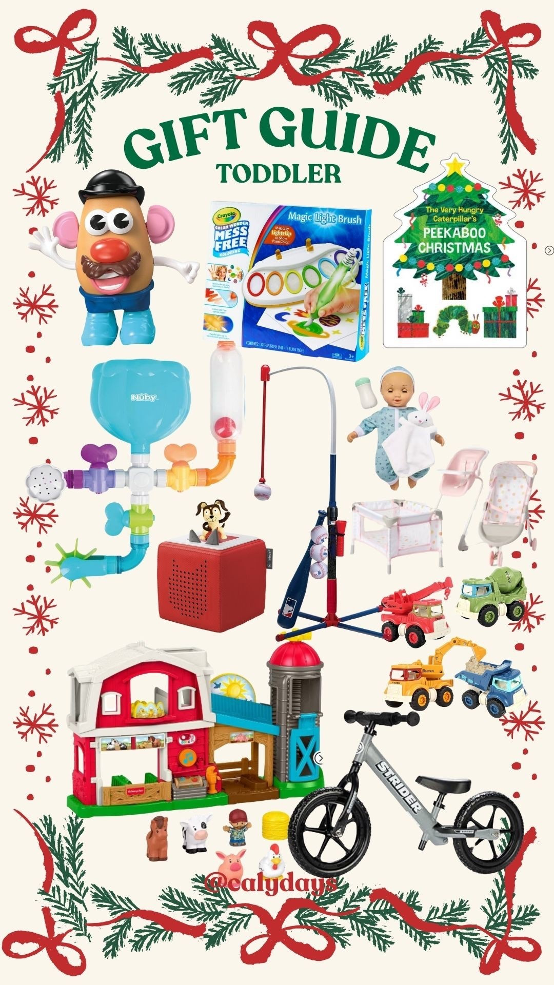 Toddler gift guide | gift ideas for toddlers | gifts for 1 year old | gifts for 2 year old | gifts for 3 year old | toddler gifts | 

#LTKGiftGuide #LTKCyberWeek #LTKHoliday