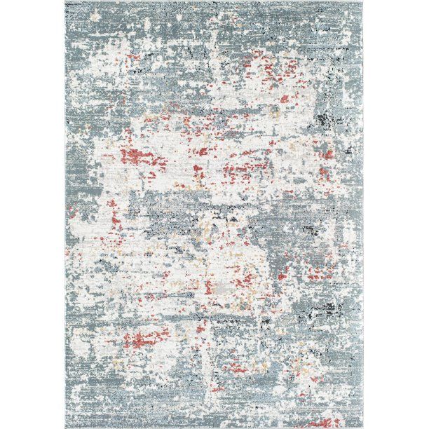 Queer Eye Kerswell Transitional Vintage Area Rug, 5'3" x 7", Ivory Blue | Walmart (US)