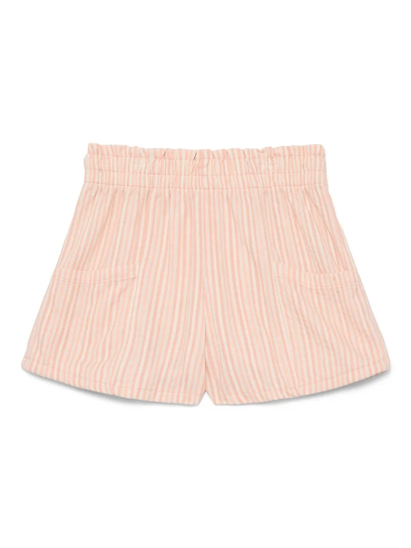 Wonder Nation Little Girls Knit Paperbag Shorts, Sizes 4-10 | Walmart (US)
