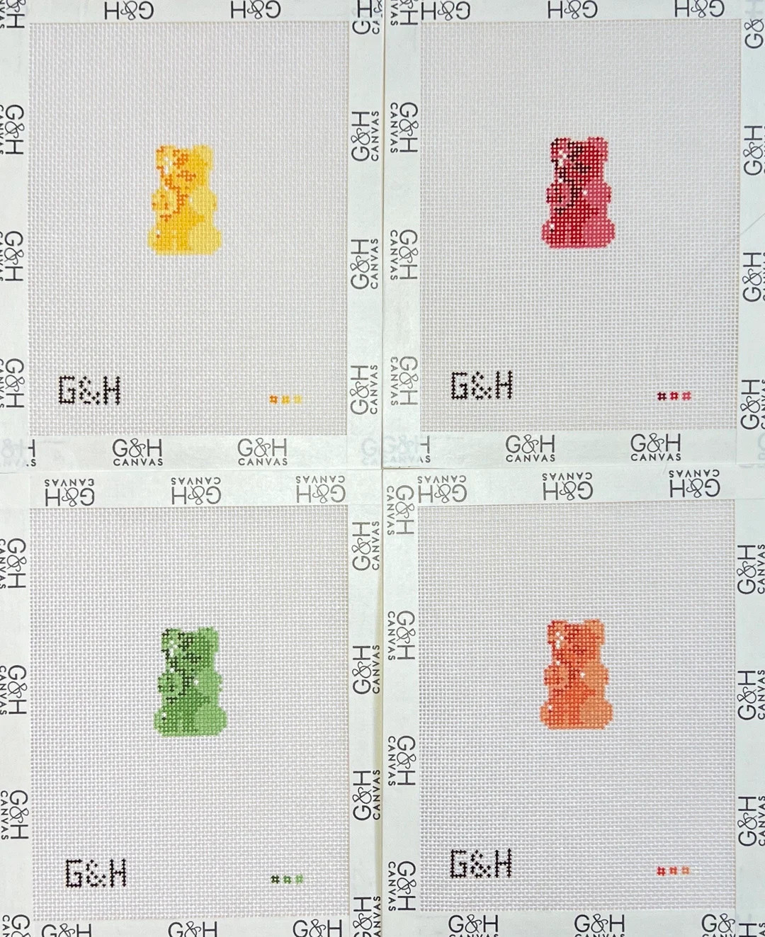 4 Gummy Bear Pack Needlepoint Canvases - Etsy | Etsy (US)