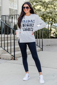 Friday Night Lights Ash Graphic Sweatshirt | Pink Lily