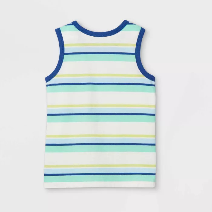 Toddler Boys' Striped Knit Tank Top - Cat & Jack™ Cream | Target