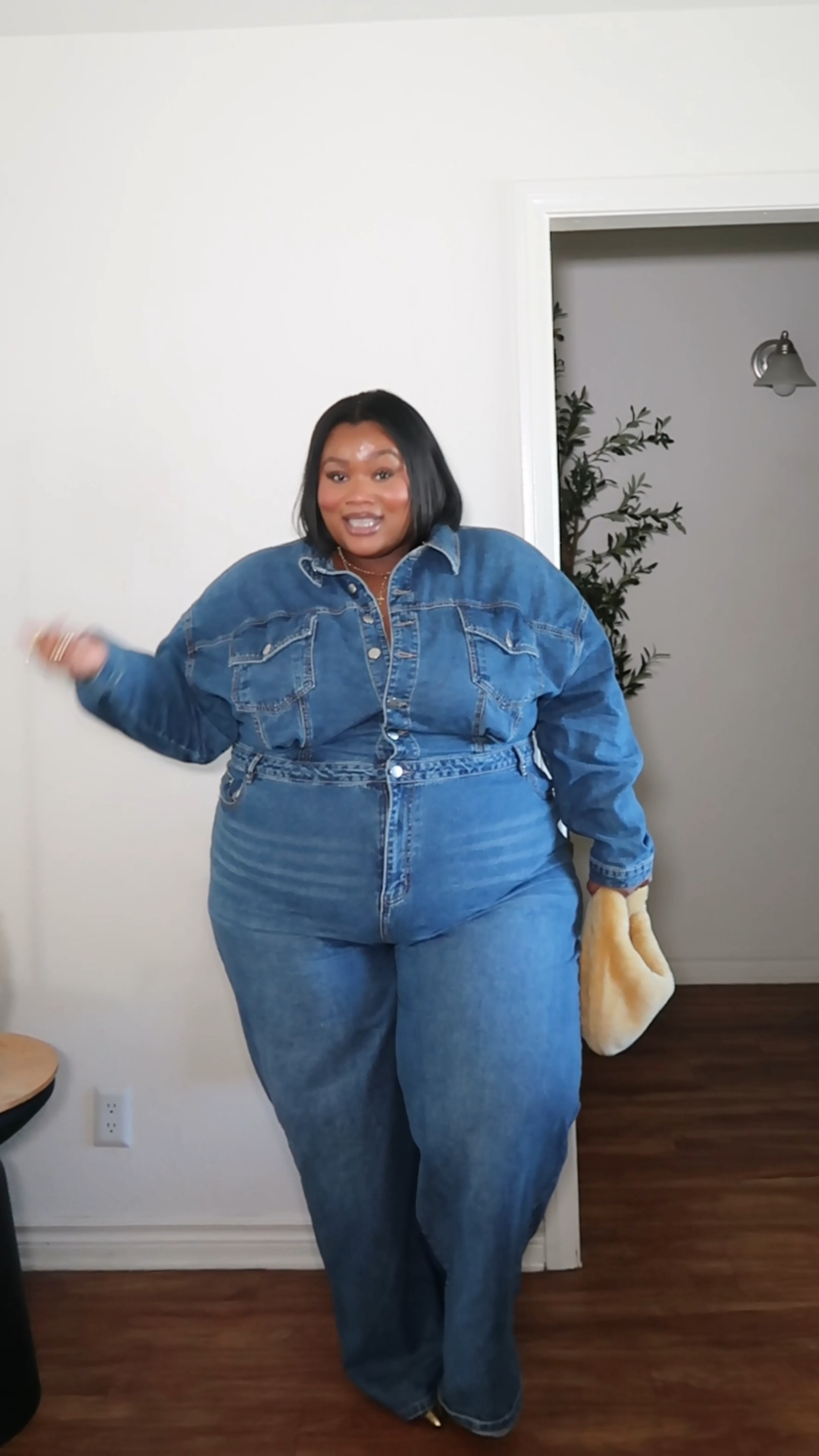 Plus size hot sale jean jumper