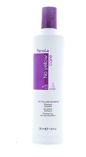 Fanola No Yellow Shampoo With Purple Violet Pigments To Eliminate Unwanted Yellow Tones & Brassiness In Platinum, Light Blonde, Gray, Bleached, or Highlighted Hair 11.83oz | Amazon (US)