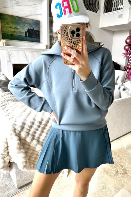SPANX outfit!! Code: JESSXSPANX 
For discount. wearing a small and a sweatshirt pull over and a medium and a tennis skirt.

#LTKFind #LTKunder100 #LTKsalealert