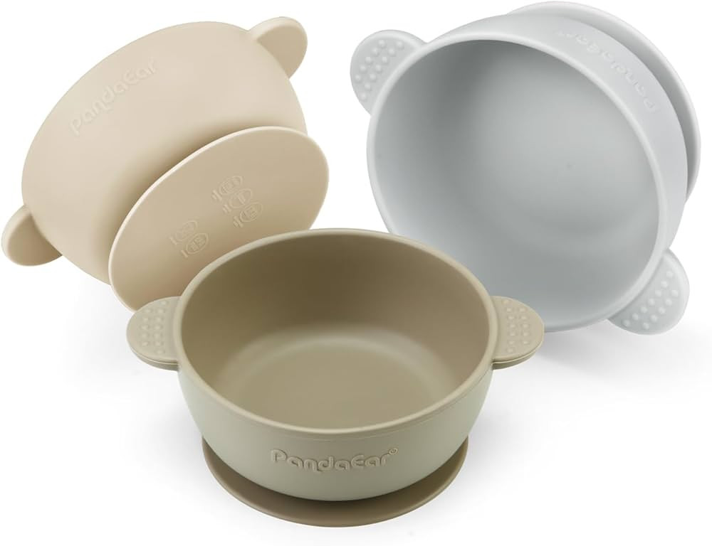 PandaEar 3 Pack Baby Bowls with Suction| Stay Put Silicone Food Bowl for Babies Kids Toddlers Inf... | Amazon (US)