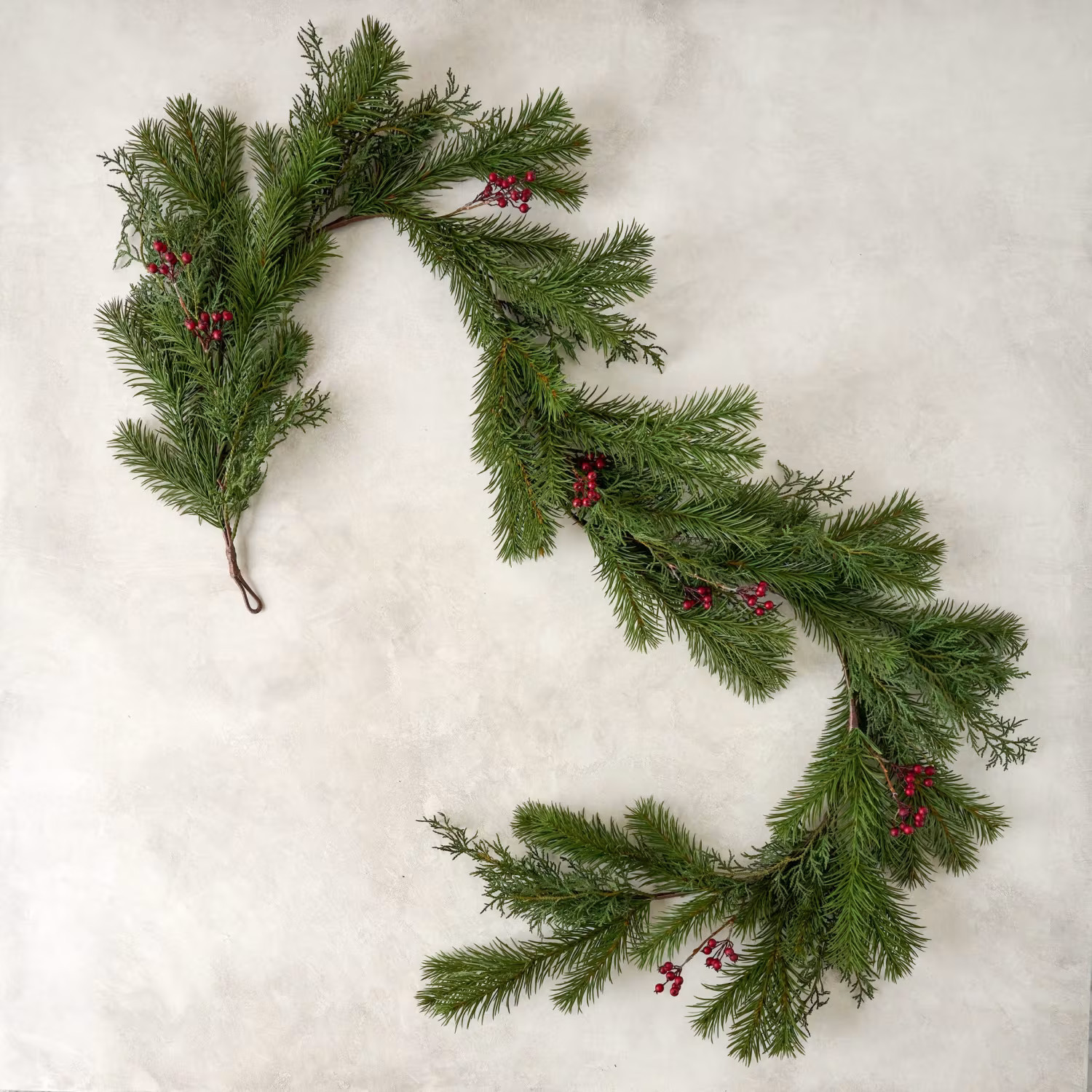 Real Touch Red Berry and Pine Garland - 72" | Magnolia