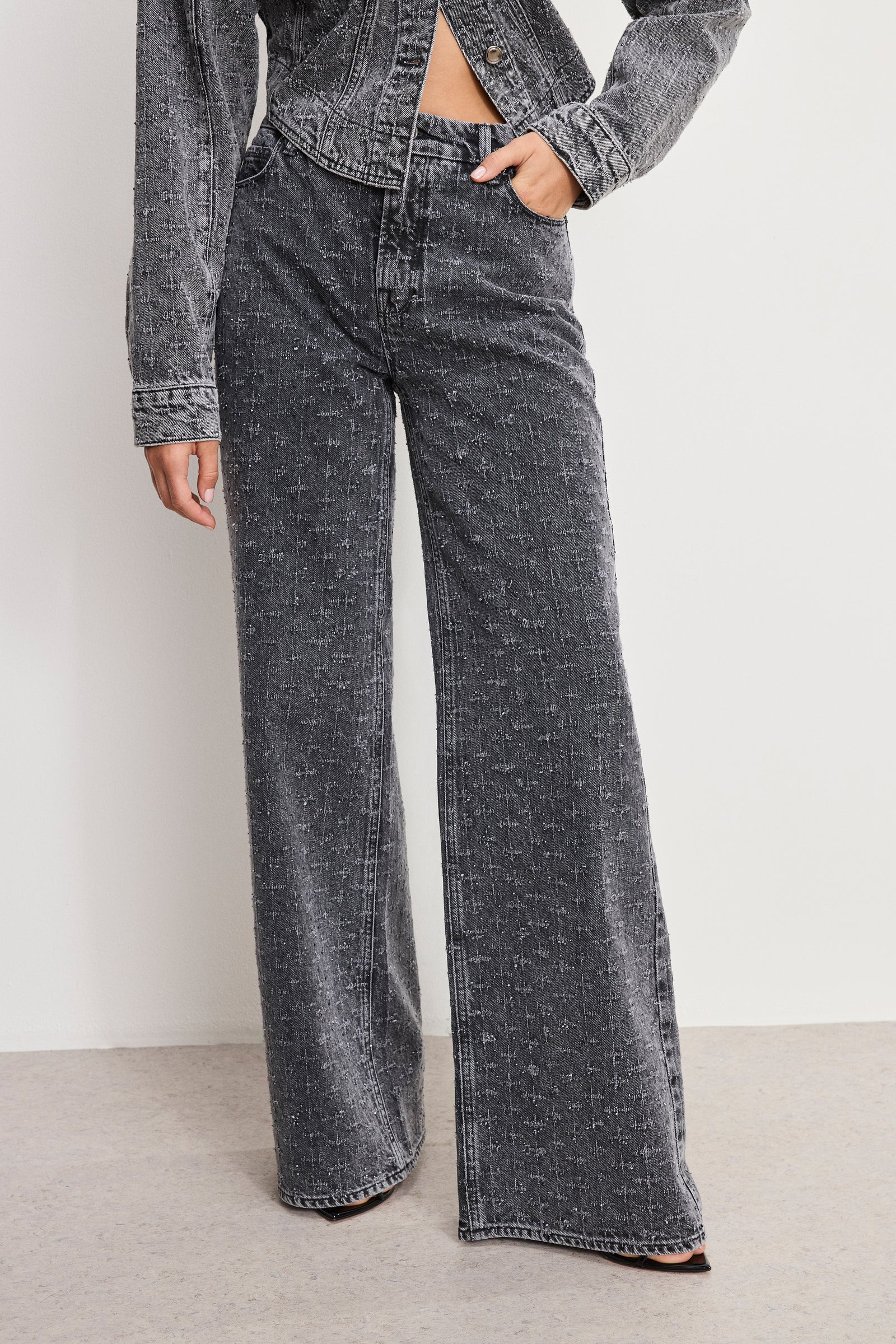 DOLLY JOLEANS CRYSTAL RELAXED JEANS | BLACK415 | Good American