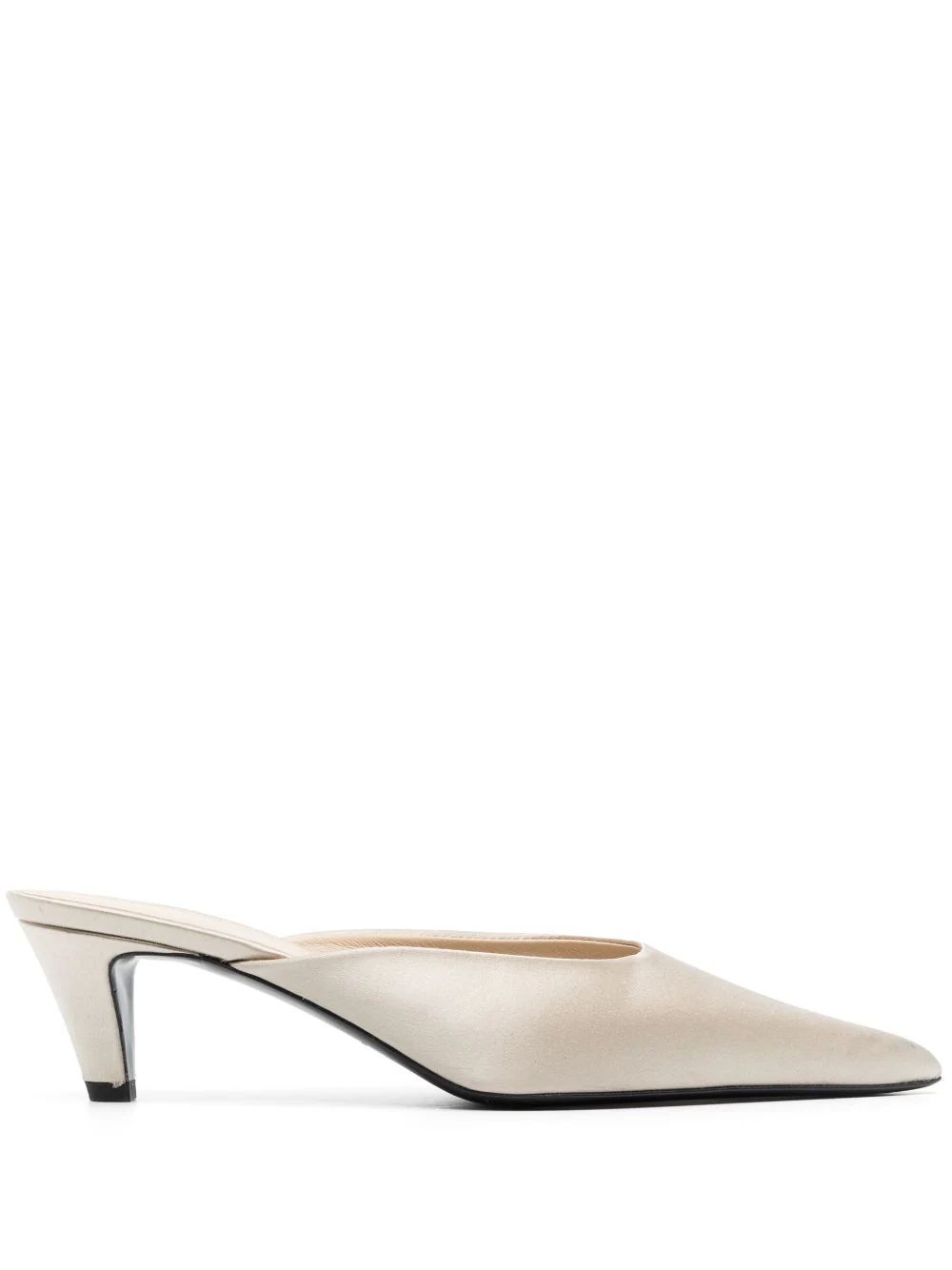 55mm pointed-toe satin mules | Farfetch Global