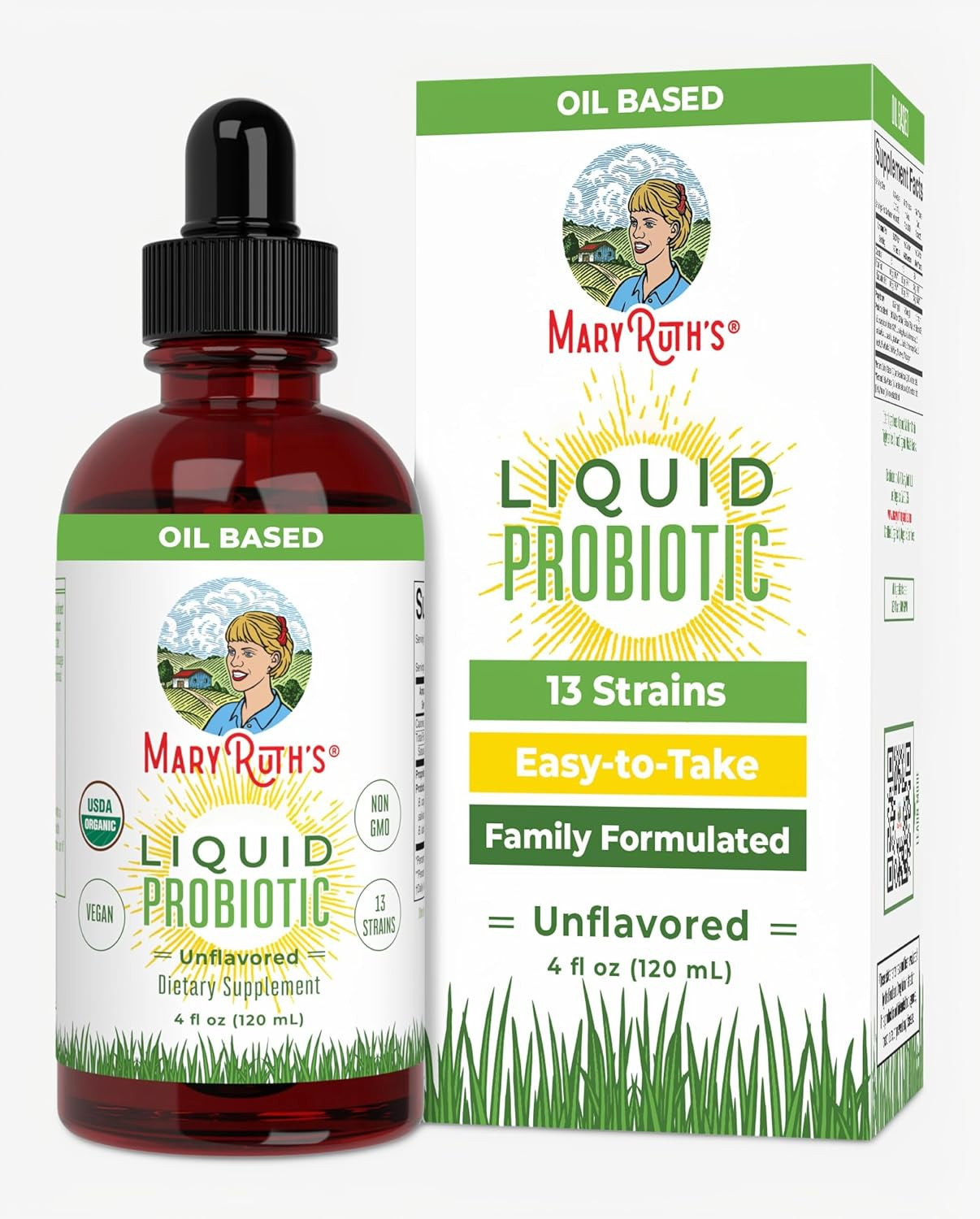 MaryRuth Organics USDA Organic Liquid Probiotic | Digestive Health | Gut Health | Probiotics for Women | Probiotics for Men | Probiotics for Kids | Acidophilus Probiotic | Non-GMO | 40 Servings | Amazon (US)
