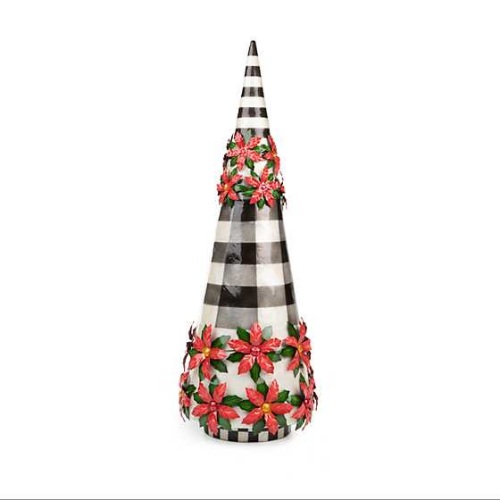 Checkmate Poinsettia Tree - Small | MacKenzie-Childs