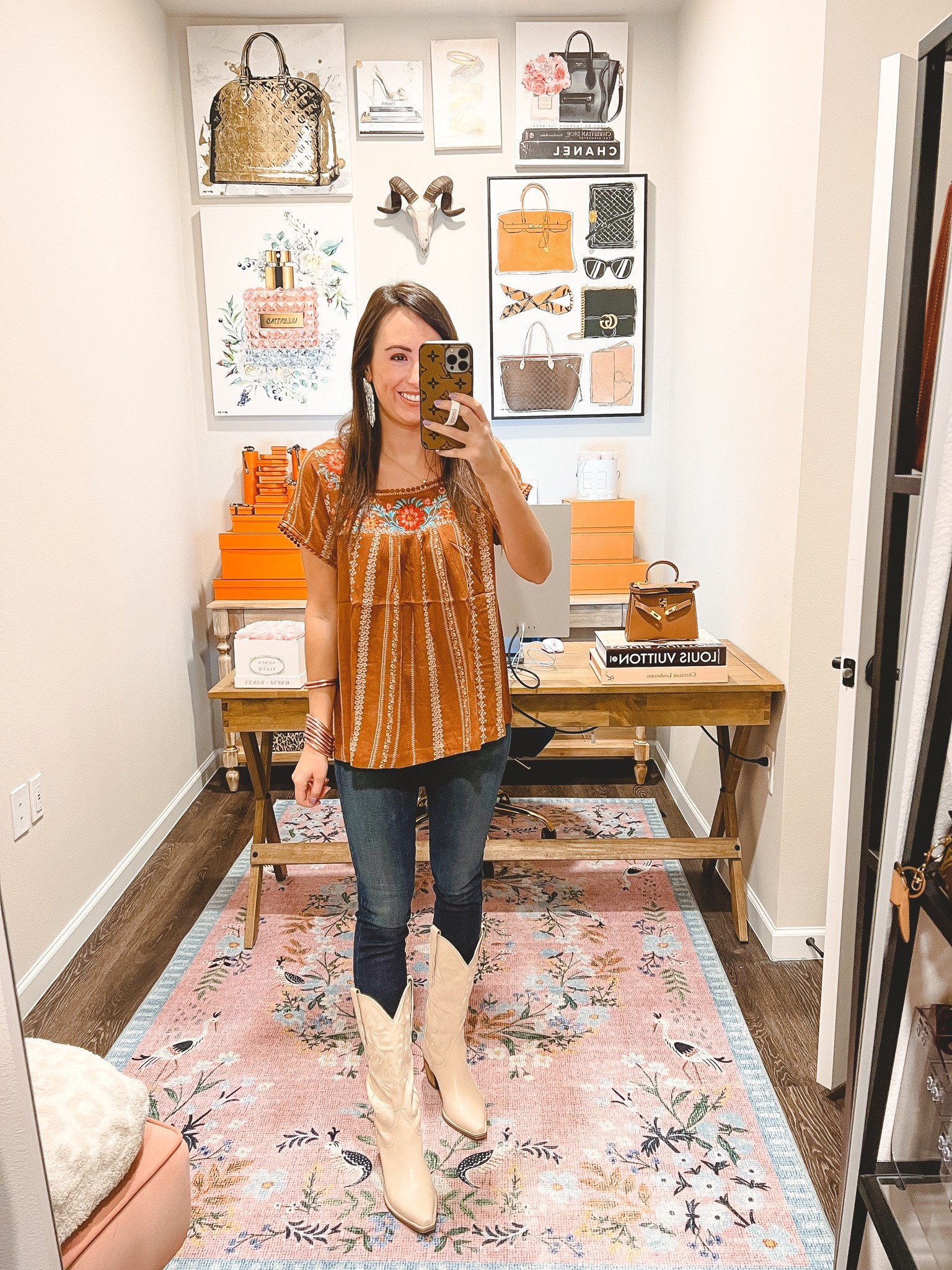 Red dress boutique embroidered top.









#LTKSeasonal #LTKfindsunder50 #LTKfindsunder100