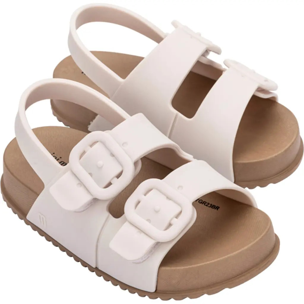 Mini Melissa Kids' Mini Cozy Slingback Sandal in Brown/white at Nordstrom, Size 8 M | Nordstrom