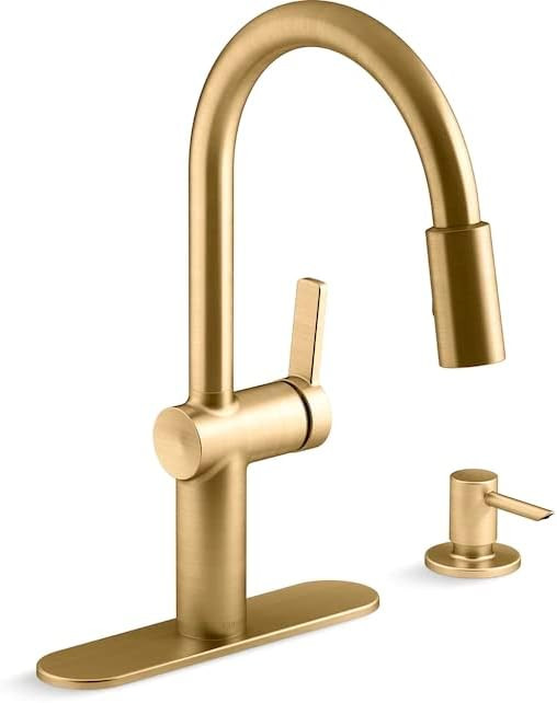 Kohler Koi R22940-SD-2MB Pull Down Kitchen Faucet with Soap Dispenser Vibrant Brushed Moderne Bra... | Amazon (US)