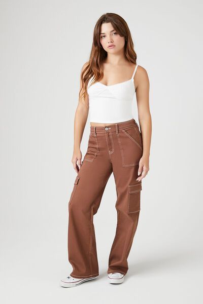 Twill Cargo Pants | Forever 21