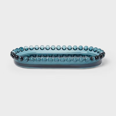 Textured Glass Tray Blue - Threshold™ | Target