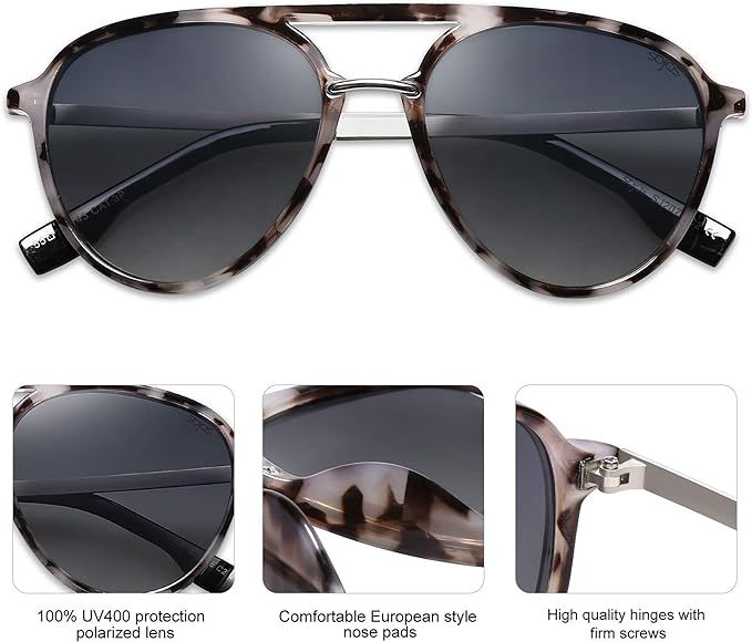 SOJOS Oversized Polarized Sunglasses for Women Men Aviator Big Large Ladies Shades SJ2078 | Amazon (US)