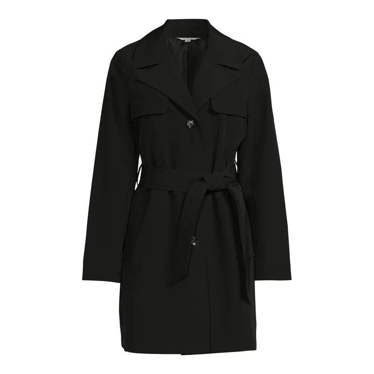 Time and Tru Women's Belted Trench Coat, Sizes XS-3X | Walmart (US)
