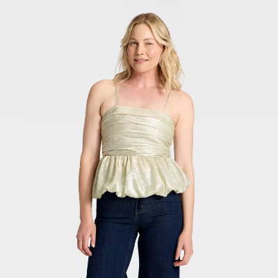 Women's Ruched Peplum Cami Top - A New Day™ | Target