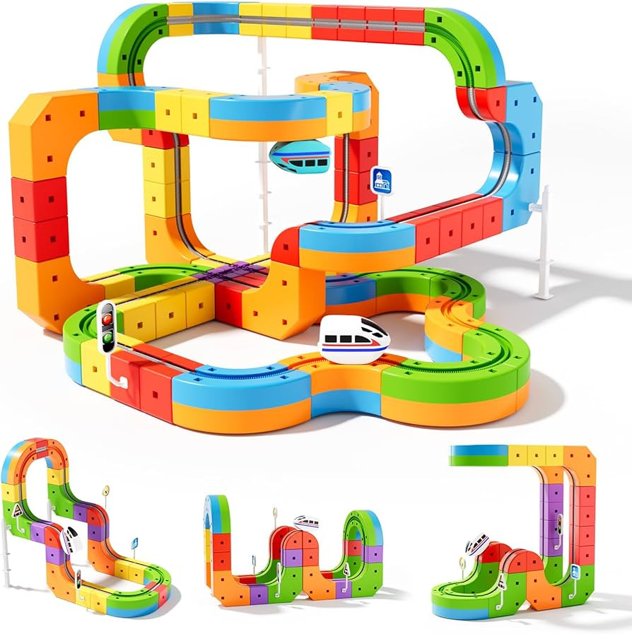 KlickRail Electric Train Set Flexible Race Track for 3 4 5 6 7 8 years old boys and girls, Buildi... | Amazon (US)