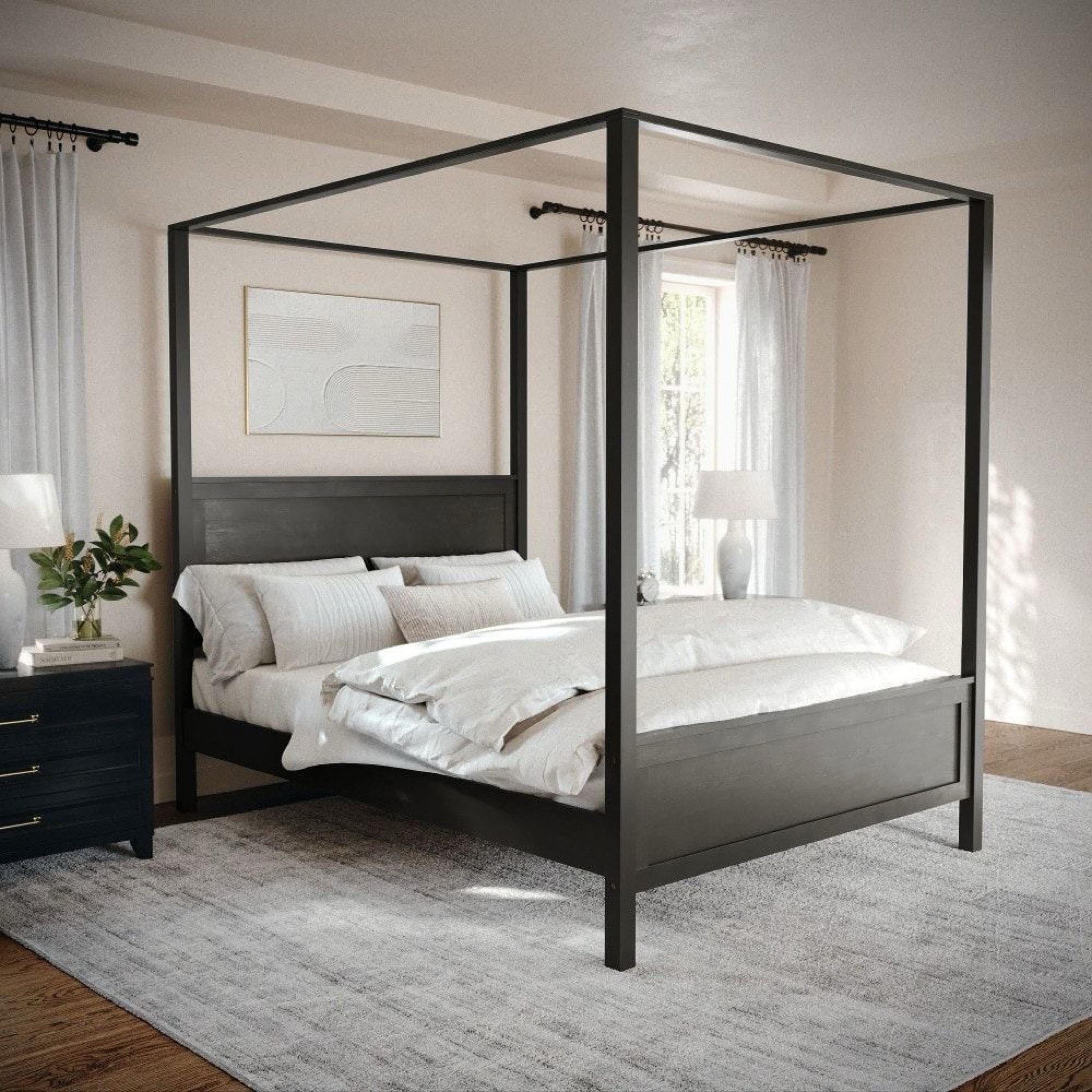 Pretty canopy bed for a great deal!

Black canopy bed, wood canopy bed, solid wood canopy bed

#LTKSaleAlert #LTKHome