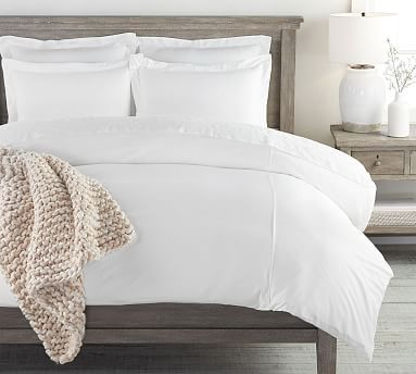 Essential 300-Thread-Count Sateen Duvet Cover | Pottery Barn (US)
