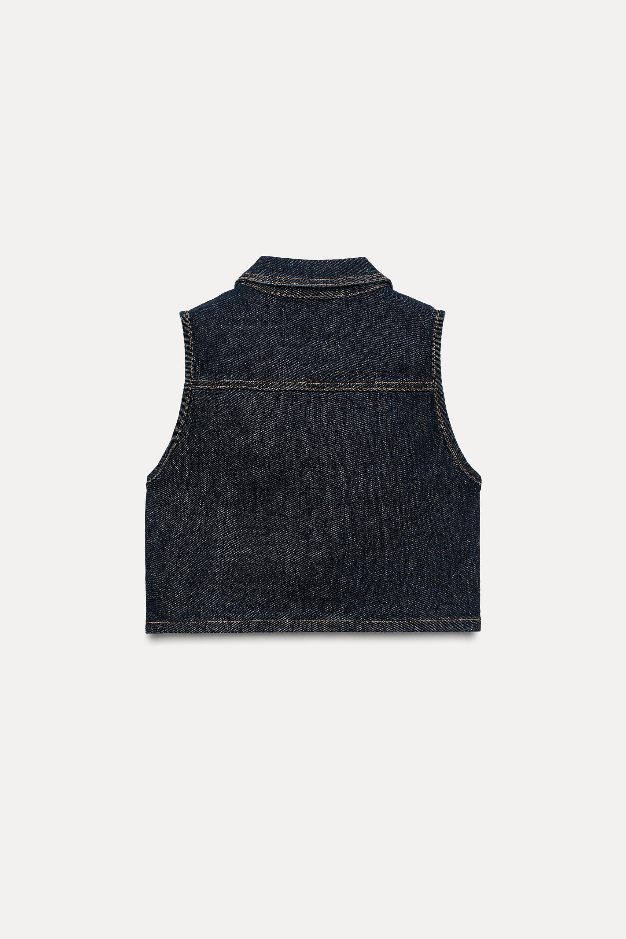 Z1975 SHORT DENIM VEST | Zara US
