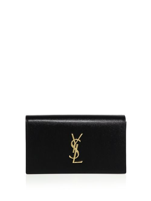 Small Textured Leather Monogram Clutch | Saks Fifth Avenue
