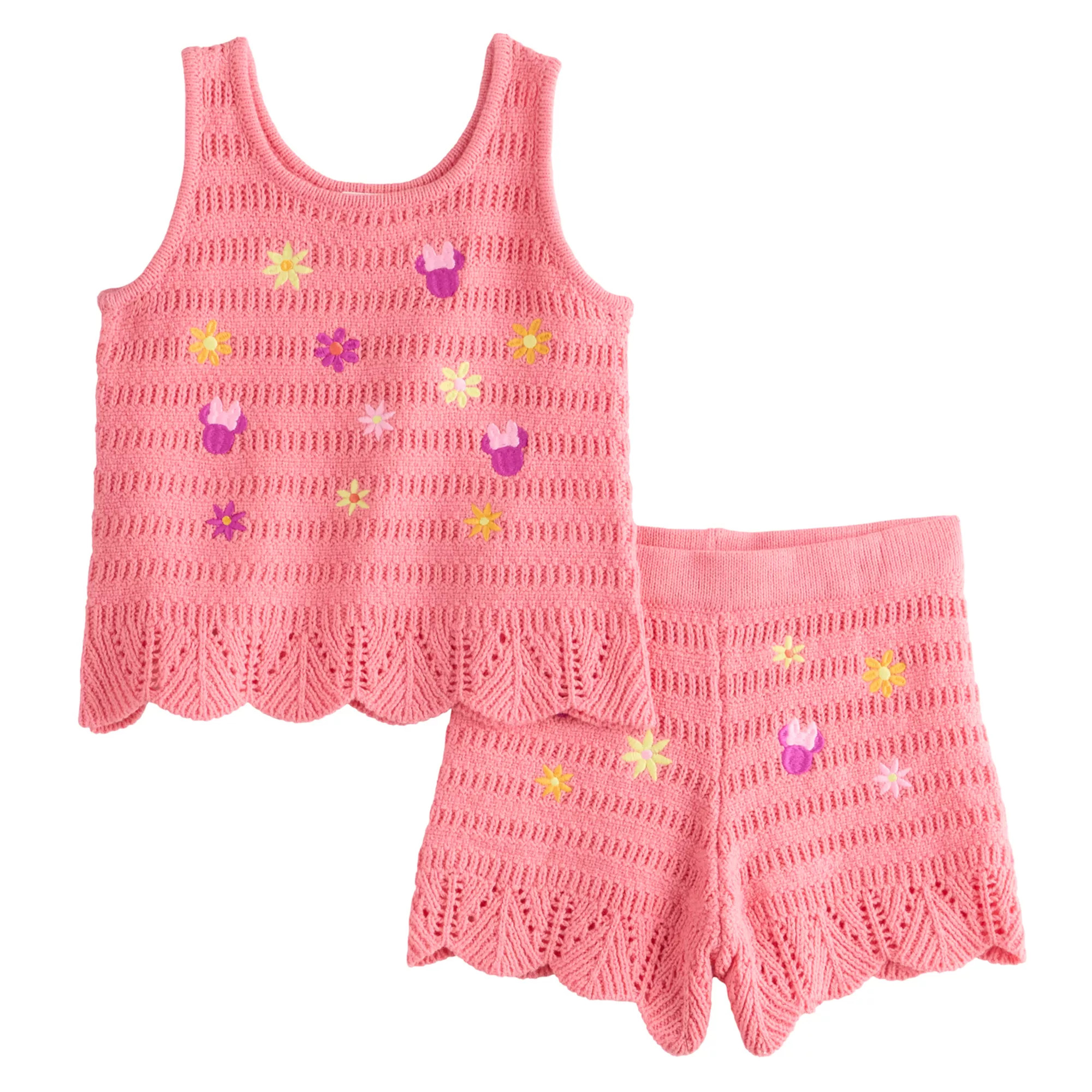 Disney's Minnie Mouse Baby & Toddler Girls Embroidered Sweater Stitch Tank Top & Shorts Set by Ju... | Kohl's