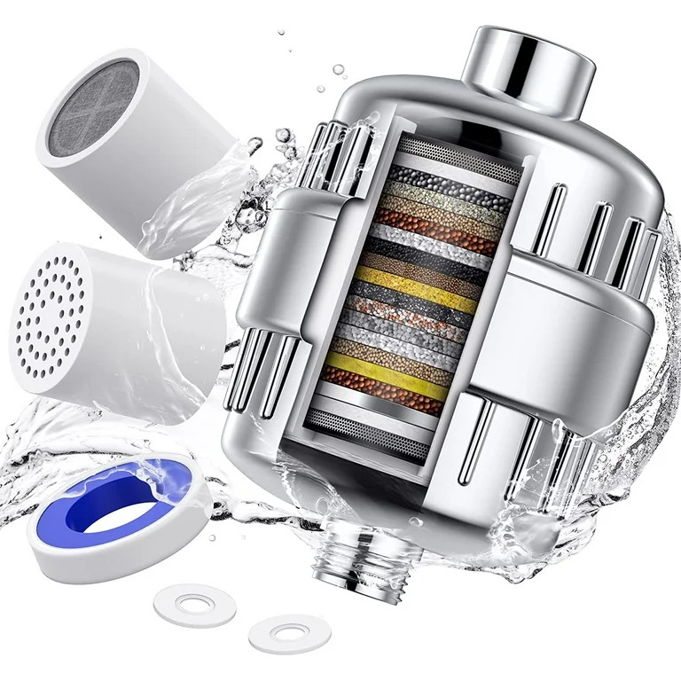 ENROSLU Shower Filter 20 Stage Showerhead Filter for Hard Water Shower Water Filter with 2 Replac... | Walmart (US)