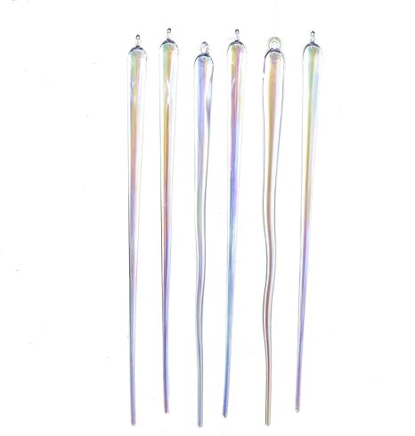 Kurt S. Adler 10-Inch Plastic Icicle, 6 Piece Set Ornaments, Multi, 6 Count | Amazon (US)
