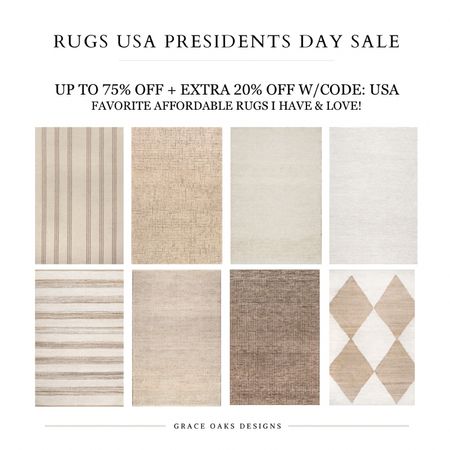 RUGS USA Presidents’ Day sale - up to 75% off + extra 20% off w/code: USA

my favorite neutral rugs at the best price! 

Neutral rug. Jute rug. Wool rug. Stripe rug. Runner. Neutral decor. Home decor. Rugs. Home sale.

#LTKsalealert #LTKhome #LTKfindsunder100