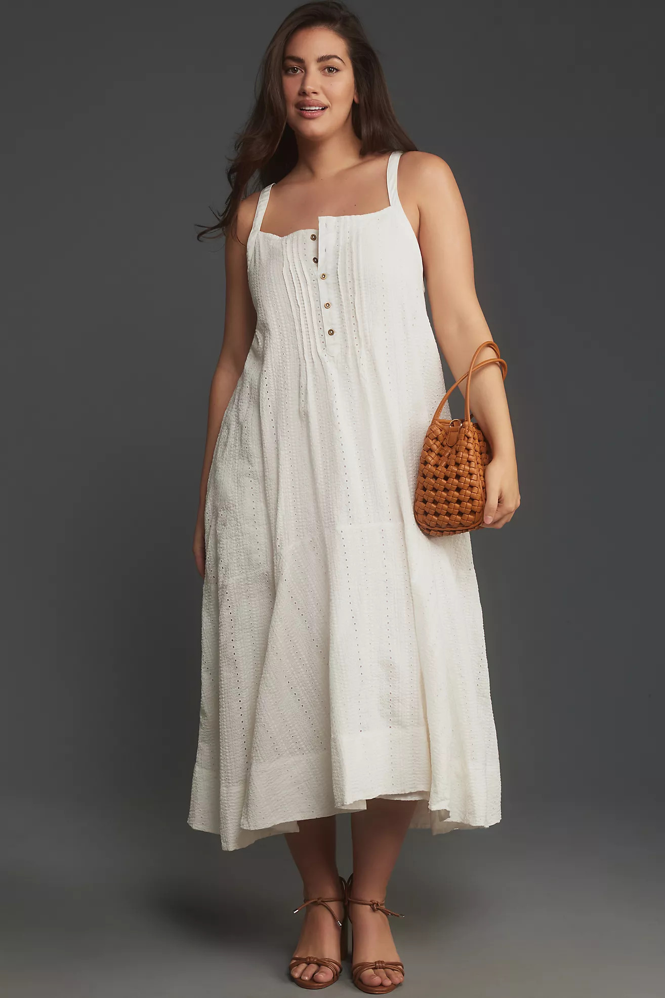 Pilcro Sleeveless Patchwork Midi Dress | Anthropologie (US)