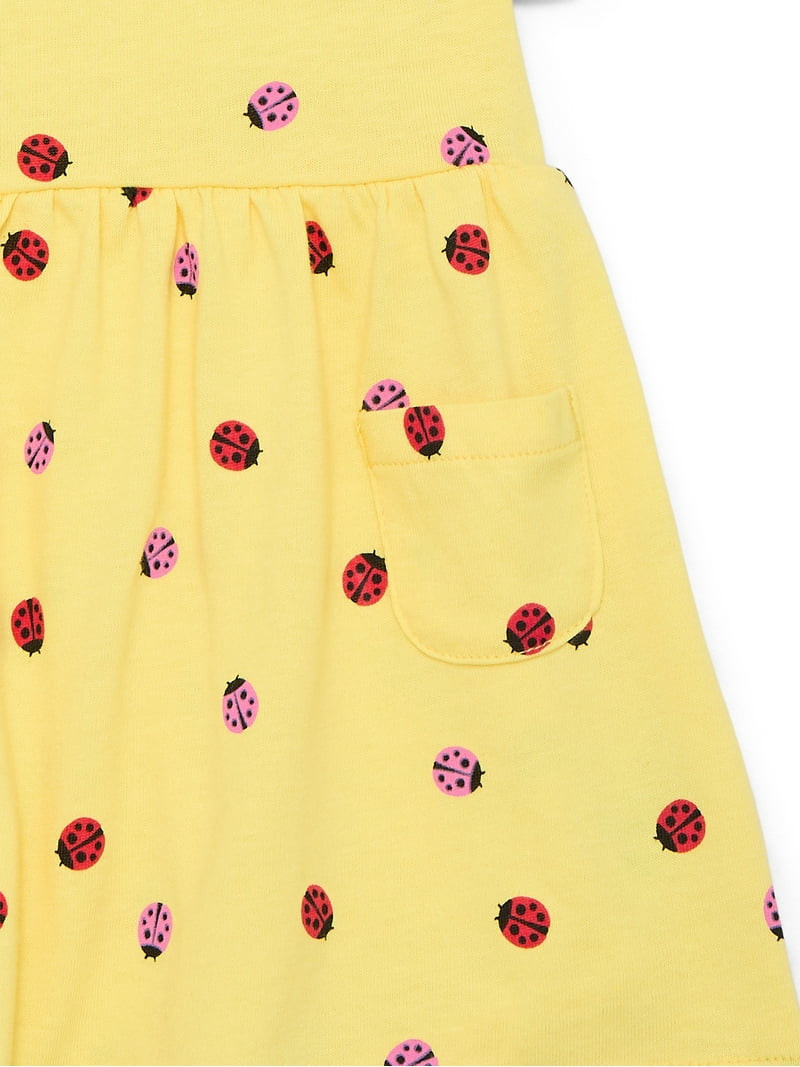 Wonder Nation Baby Girl Short Sleeve Dress, Sizes 0-5T | Walmart (US)