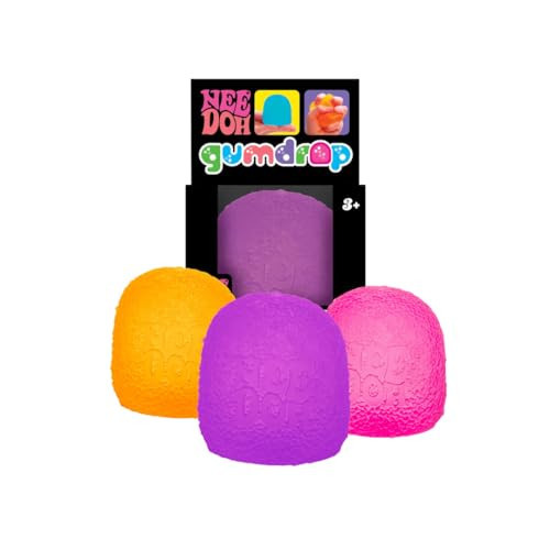 Schylling NeeDoh Gumdrop Textured Sensory Fidget Toy Colors May Vary (3 Pack) | Amazon (US)