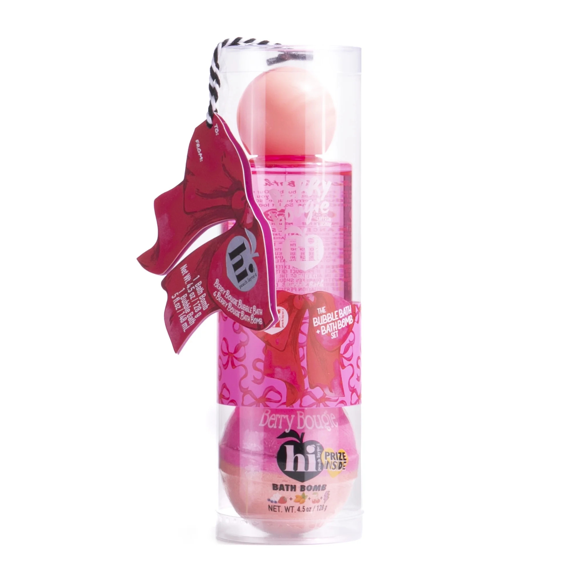 Hi Peach Layne 5 fl.oz Berry Bougie Bubble Bath with 4.5 oz Berry Bougie Bath Bomb Set | Walmart (US)